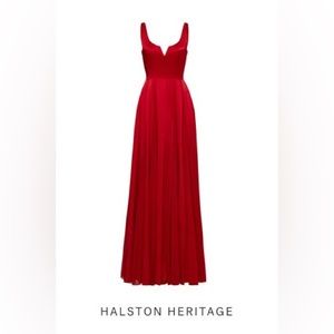 Halston Heritage size 4 red showstopper gown